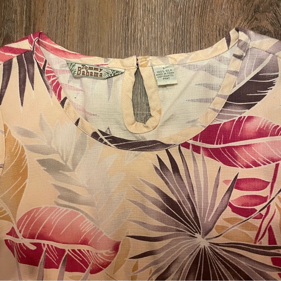 Tommy Bahama 100% Silk Tropical Print Sleeveless Dress Size 2 - Picture 2 of 5